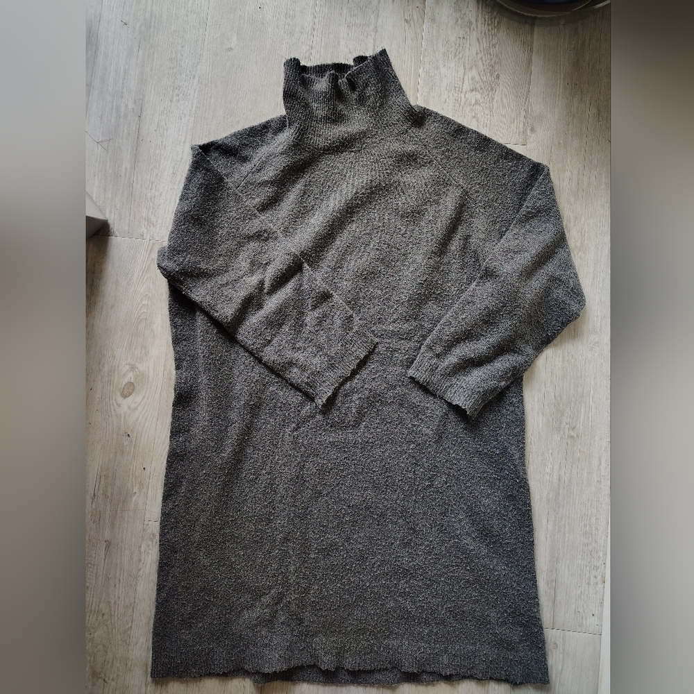 Charcoal Turtleneck Sweater Dress | Size One Size Fits Most